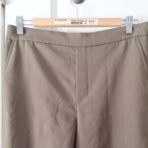 Banana Republic Olive Wide-Leg Cropped  Ankle Pants